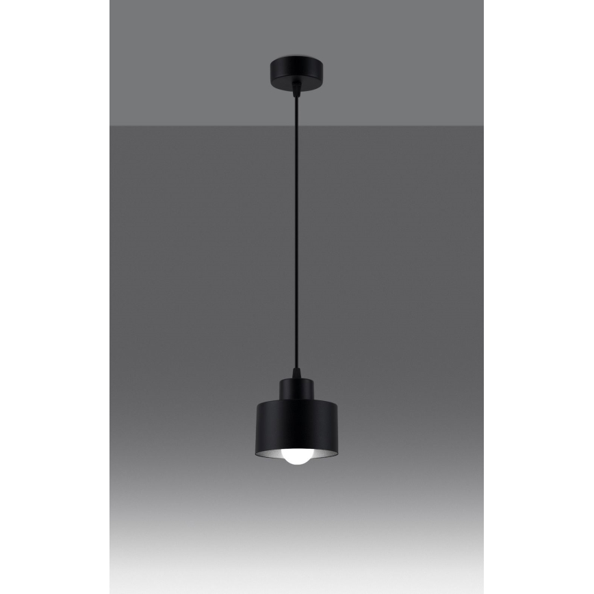 Deckenleuchte an Kabel SAVAR 1xE27/60W/230V schwarz