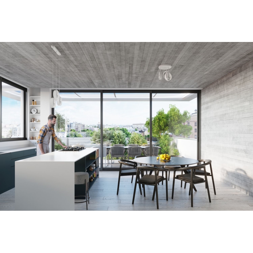 Deckenleuchte an Kabel TITRAN 1xE27/60W/230V Weiß