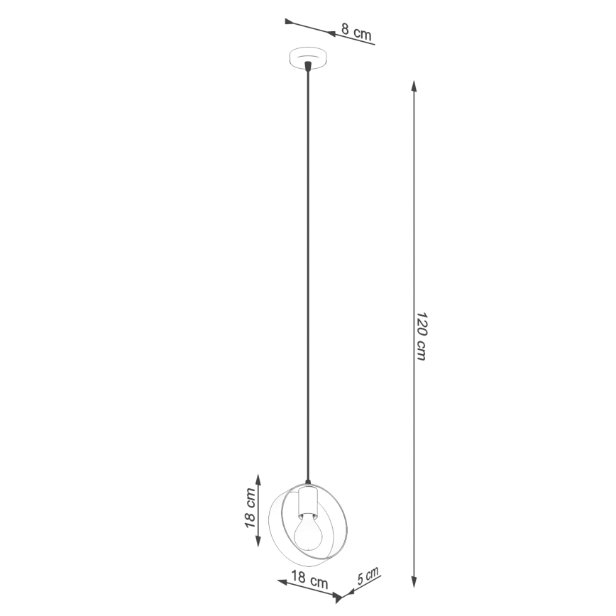 Deckenleuchte an Kabel TITRAN 1xE27/60W/230V Weiß