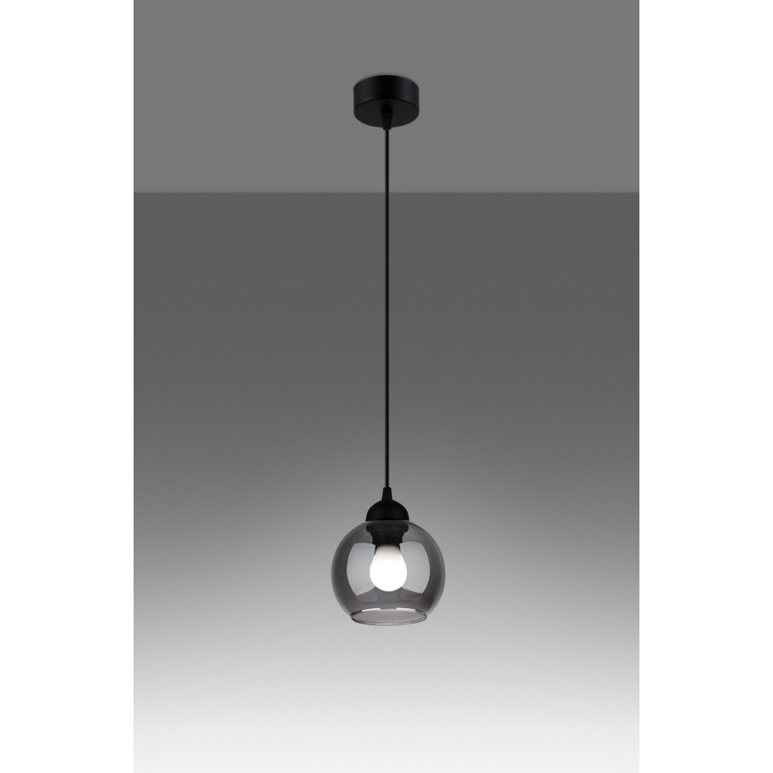 Hängeleuchte an Schnur ALINO 1xE27/60W/230V schwarz