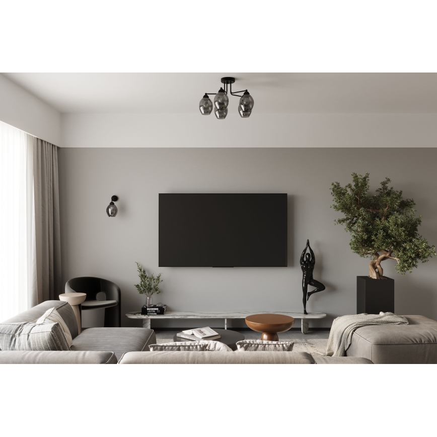 Wandleuchte FILLAN 1xE27/60W/230V schwarz