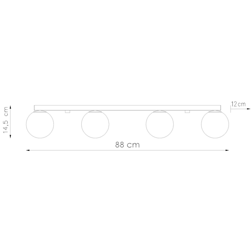 Deckenleuchte YOLI 4xG9/12W/230V weiß
