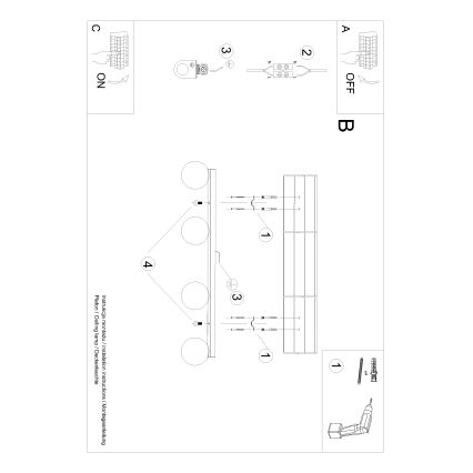 Deckenleuchte YOLI 4xG9/12W/230V weiß