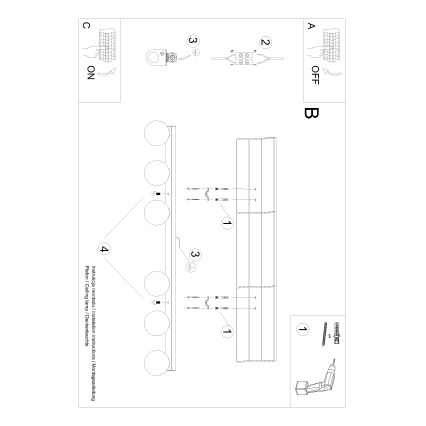 Deckenleuchte YOLI 6xG9/12W/230V weiß