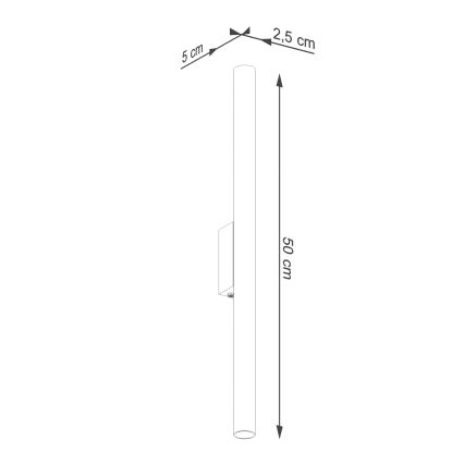 Wandleuchte PASTELO 2xG9/8W/230V weiß