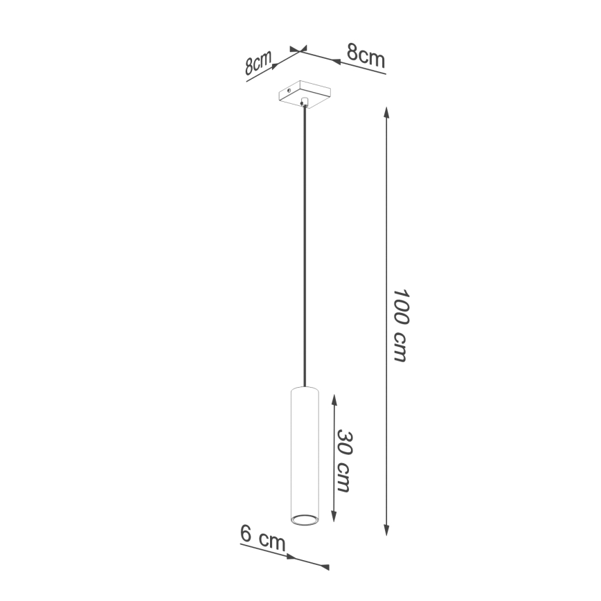 Hängeleuchte an Schnur LAGOS 1xGU10/10W/230V golden