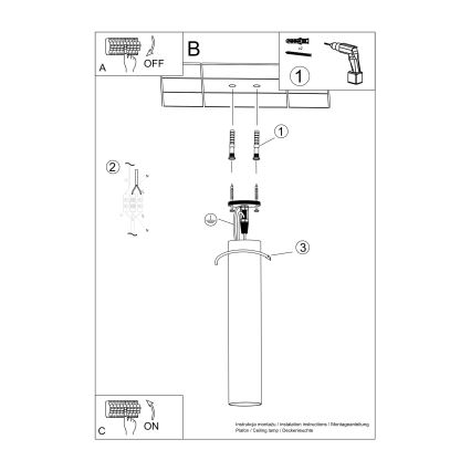 Strahler LAGOS 1xGU10/10W/230V 30 cm golden