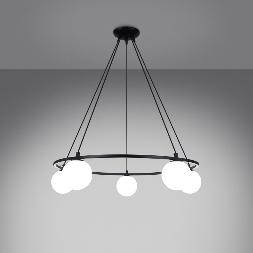 Hängeleuchte an Schnur YOLI 5xG9/8W/230V schwarz