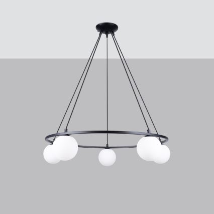 Hängeleuchte an Schnur YOLI 5xG9/8W/230V schwarz