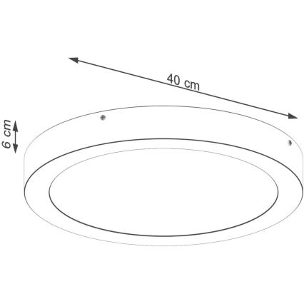 LED-Deckenleuchte ONYX LED/32W/230V Ø 40 cm schwarz