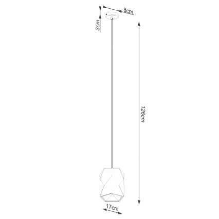 Hängeleuchte an Schnur GOBI 1xE27/15W/230V Keramik