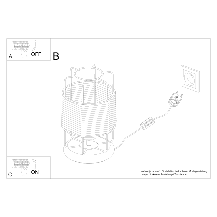 Tischlampe GIZUR 1xE27/15W/230V