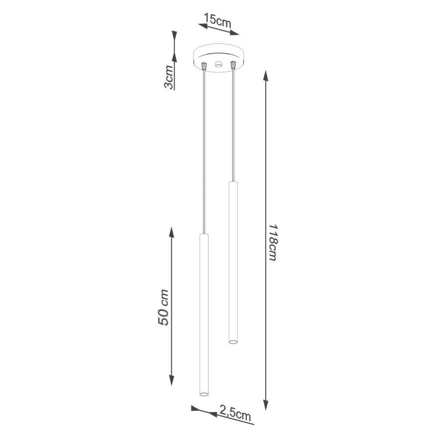 Hängeleuchte an Schnur PASTELO 2xG9/8W/230V schwarz