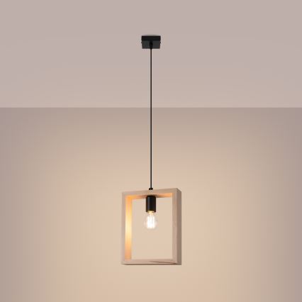 Hängeleuchte ARIES 1xE27/15W/230V Buche/beige