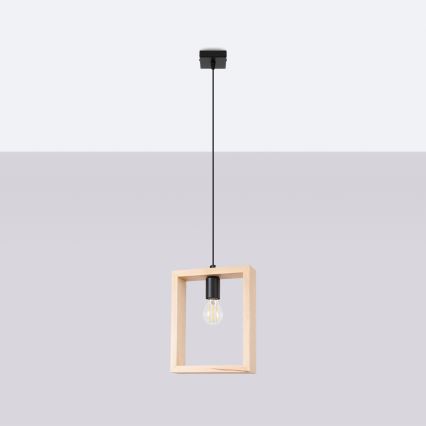 Hängeleuchte ARIES 1xE27/15W/230V Buche/beige