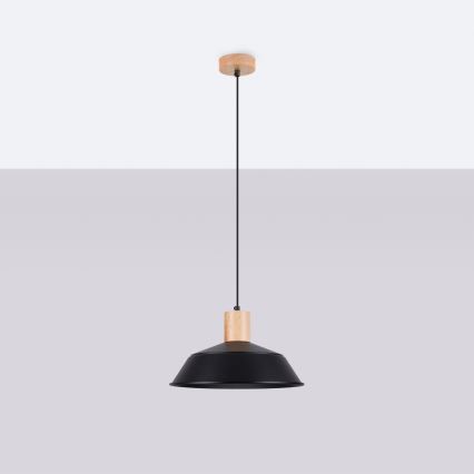 Hängeleuchte FANO 1xE27/15W/230V d 34 cm schwarz