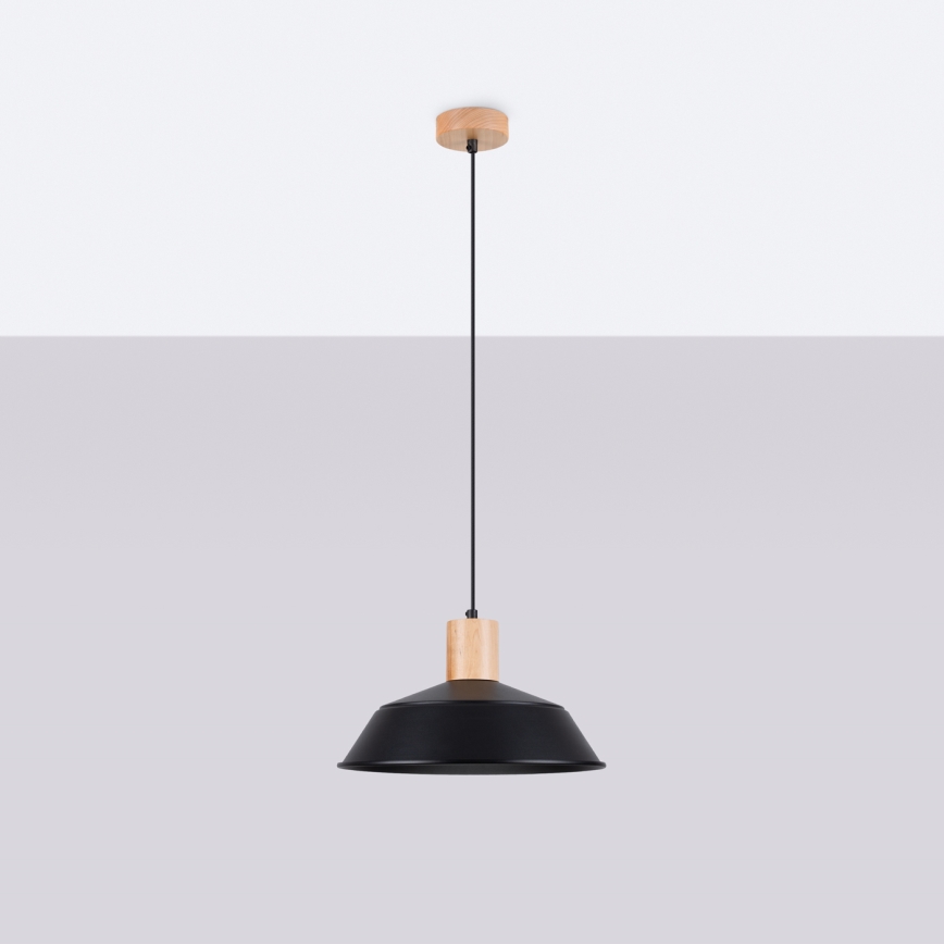 Hängeleuchte FANO 1xE27/15W/230V d 34 cm schwarz