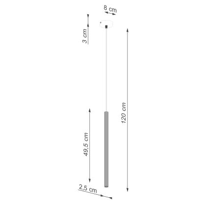 Hängeleuchte an Schnur ARCHE 1xG9/8W/230V weiß