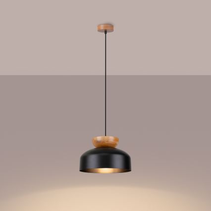 Hängeleuchte MARION 1xE27/15W/230V d 29,5 cm schwarz