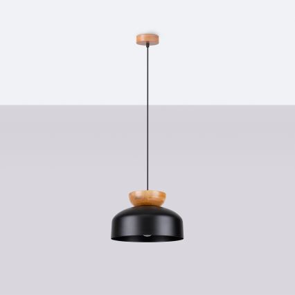 Hängeleuchte MARION 1xE27/15W/230V d 29,5 cm schwarz