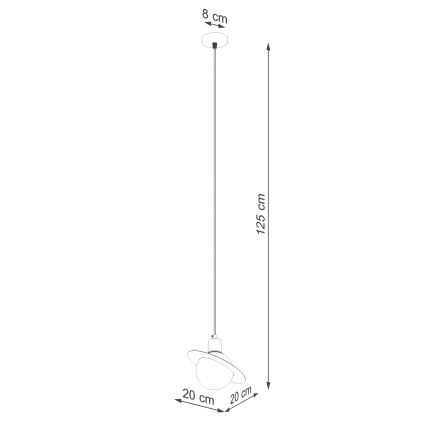 Hängeleuchte an Schnur HYPERION 1xG9/8W/230V weiß