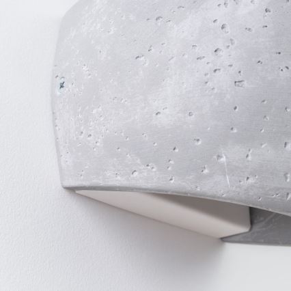 Wandleuchte GLOBE 2xG9/8W/230V Beton/Grau