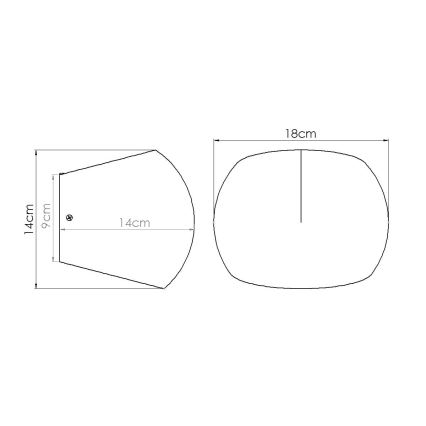 Wandleuchte GLOBE 2xG9/8W/230V Beton/Grau