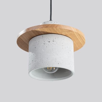 Pendelleuchte mit Kabelaufhängung MAB 1xE27/15W/230V Ø 22 cm Beton/Grau