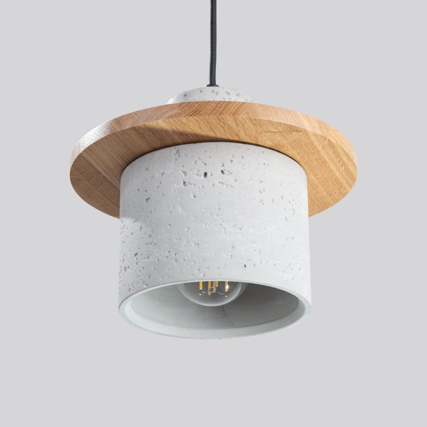 Pendelleuchte mit Kabelaufhängung MAB 1xE27/15W/230V Ø 22 cm Beton/Grau