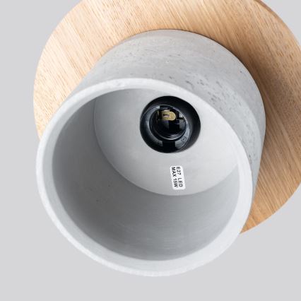 Pendelleuchte mit Kabelaufhängung MAB 1xE27/15W/230V Ø 22 cm Beton/Grau