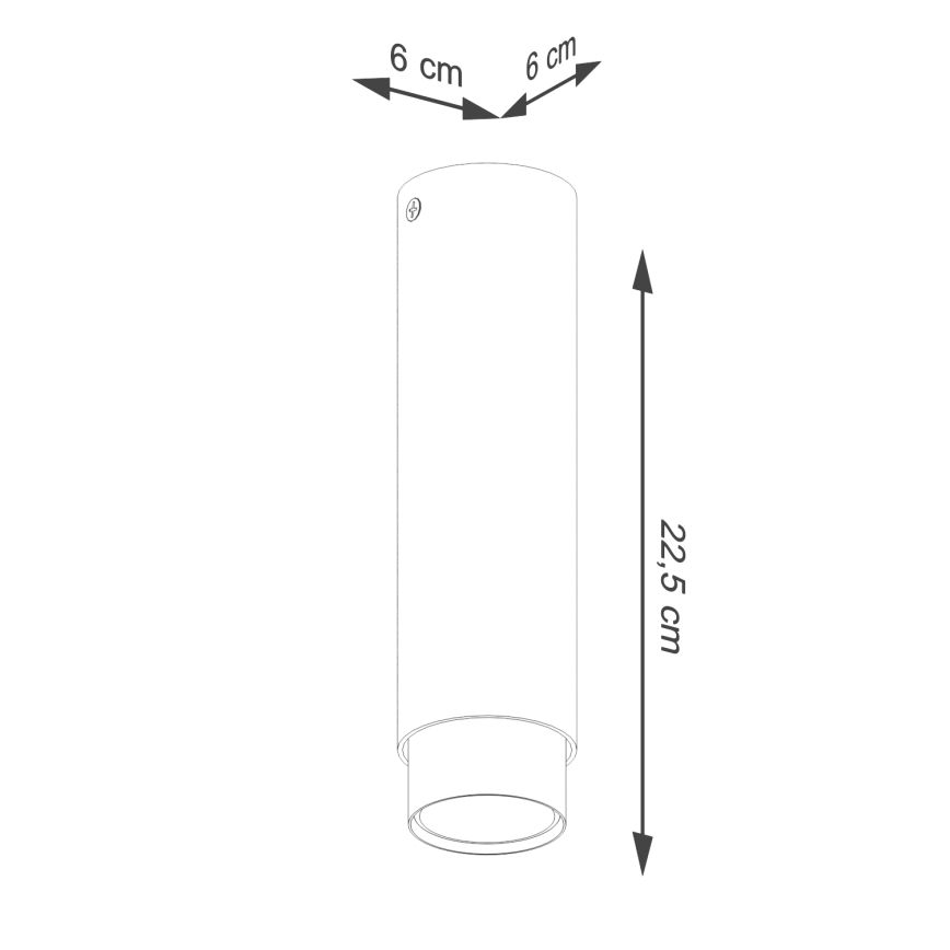 Strahler NERO 1xGU10/10W/230V 22,5 cm schwarz/glänzendes Chrom