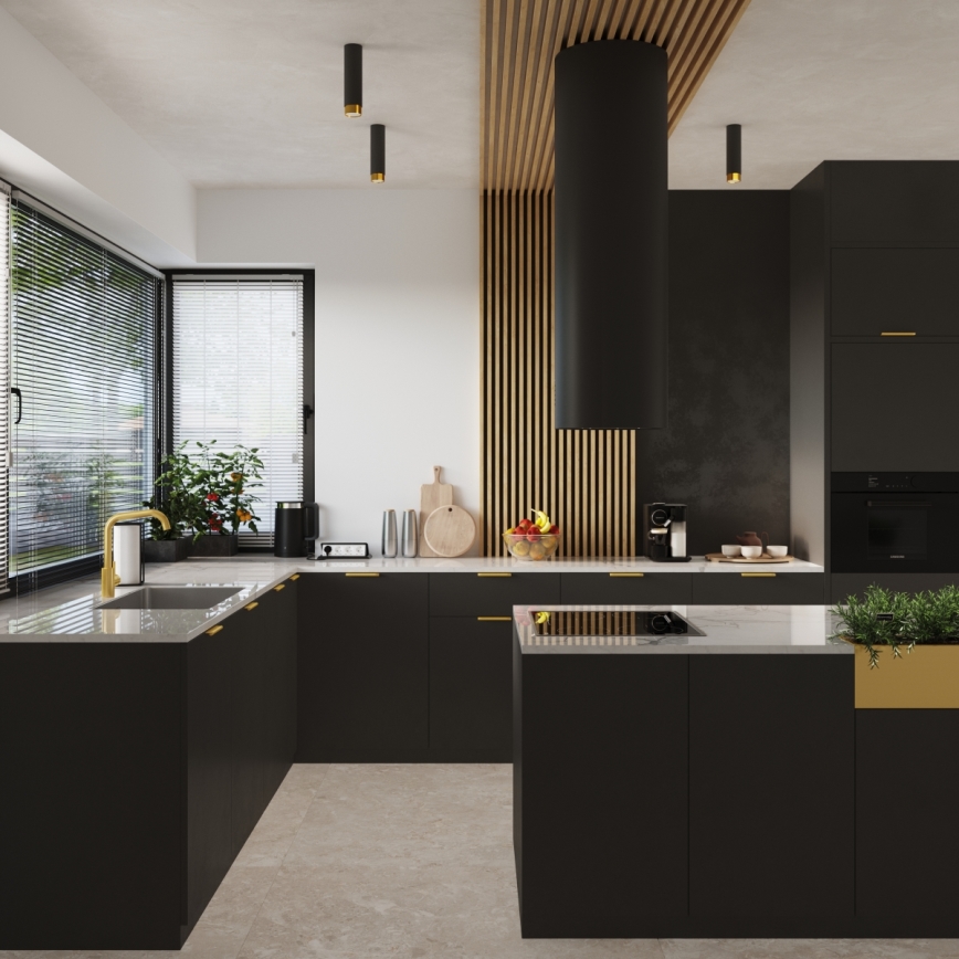 Strahler NERO 1xGU10/10W/230V 22,5 cm schwarz/golden