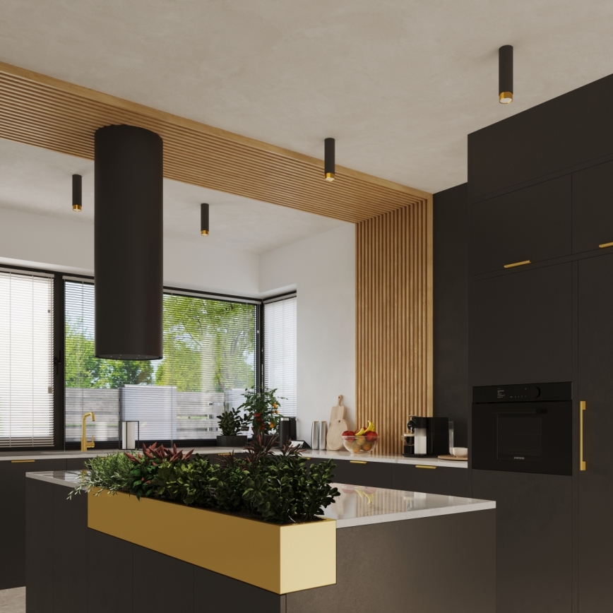 Strahler NERO 1xGU10/10W/230V 22,5 cm schwarz/golden