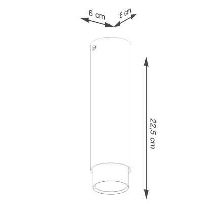 Strahler NERO 1xGU10/10W/230V 22,5 cm schwarz/golden