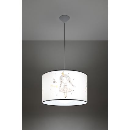 Kinder-Hängeleuchte PRINCESS 1xE27/15W/230V d 40 cm Prinzessin