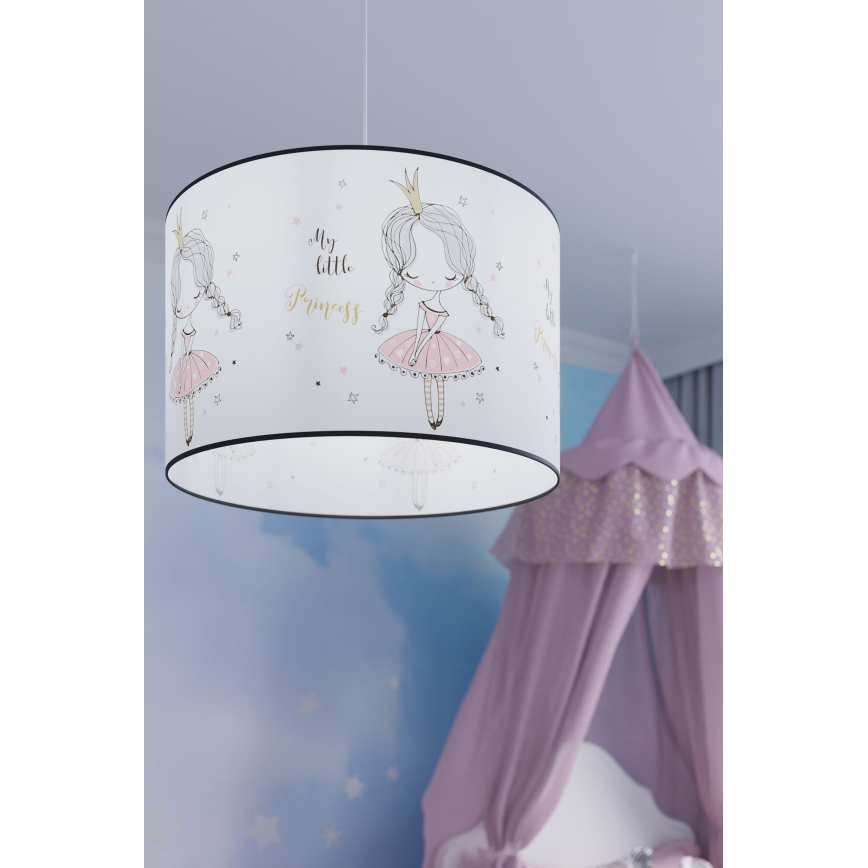 Kinder-Hängeleuchte PRINCESS 1xE27/15W/230V d 40 cm Prinzessin