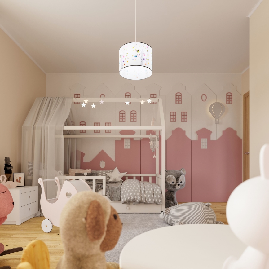 Kinder-Hängeleuchte OWLS 1xE27/15W/230V d 40 cm Eulen