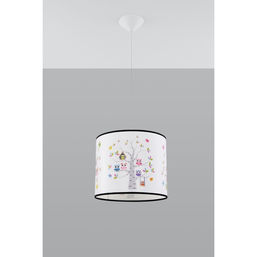 Kinder-Hängeleuchte OWLS 1xE27/15W/230V d 40 cm Eulen