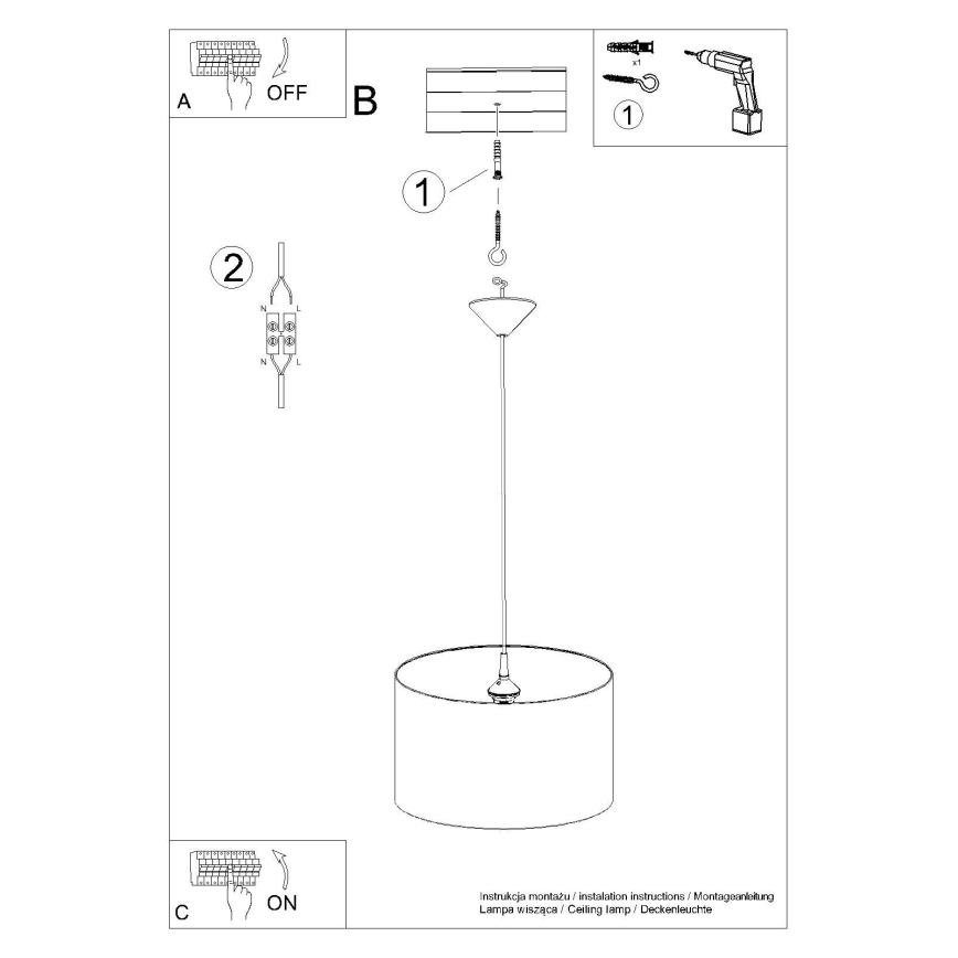 Kinder-Hängeleuchte OWLS 1xE27/15W/230V d 40 cm Eulen
