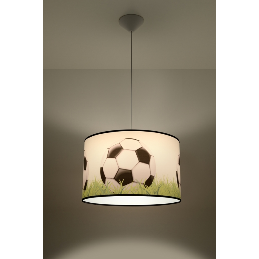 Kinder-Hängeleuchte FOOTBALL 1xE27/15W/230V d 40 cm Fußball