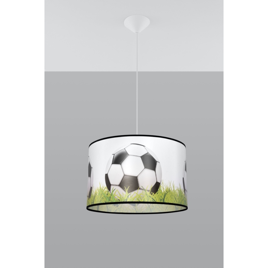 Kinder-Hängeleuchte FOOTBALL 1xE27/15W/230V d 40 cm Fußball