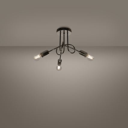 Anbauleuchte LOOP 3xE27/15W/230V glänzendes Chrom
