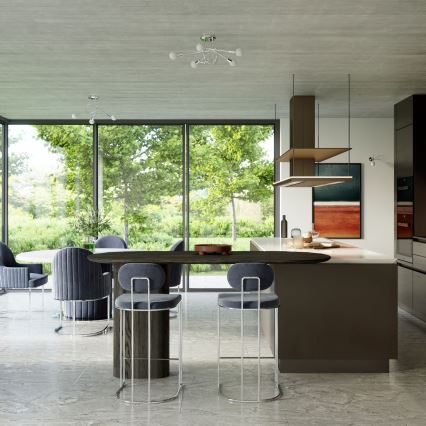 Anbauleuchte LOOP 5xE27/15W/230V glänzendes Chrom