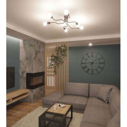 Aufbauleuchte VECTOR 6xE27/15W/230V weiß