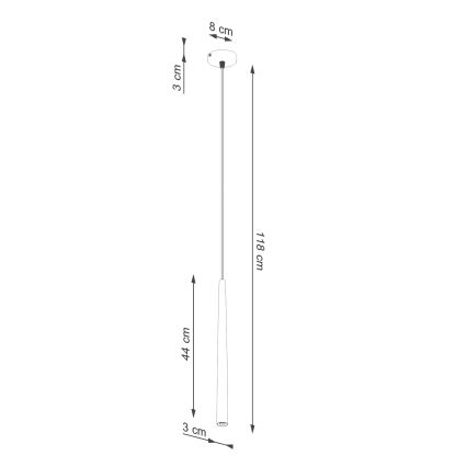 Hängeleuchte BLISS 1xG9/8W/230V schwarz