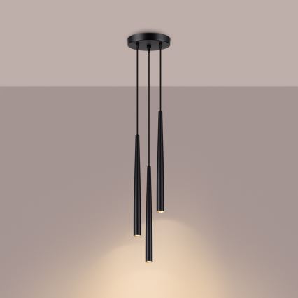 Hängeleuchte BLISS 3xG9/8W/230V schwarz