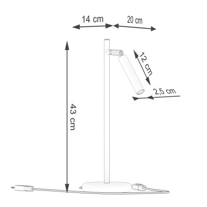Tischleuchte PASTELO 1xG9/8W/230V weiß