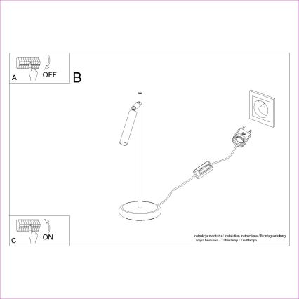 Tischleuchte PASTELO 1xG9/8W/230V weiß