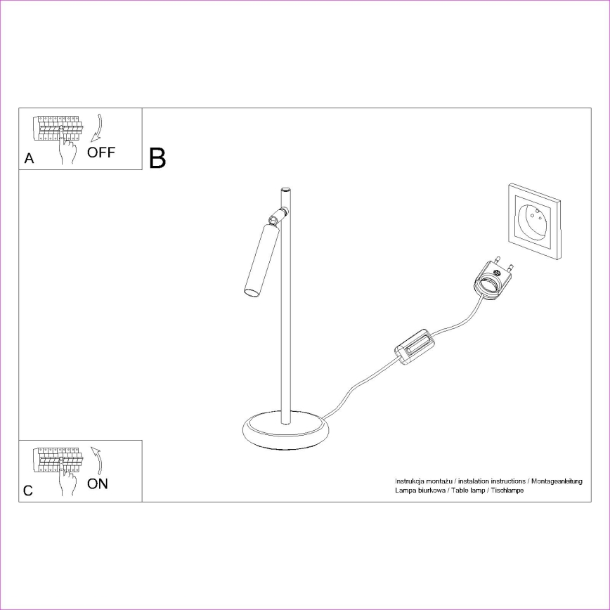 Tischleuchte PASTELO 1xG9/8W/230V weiß