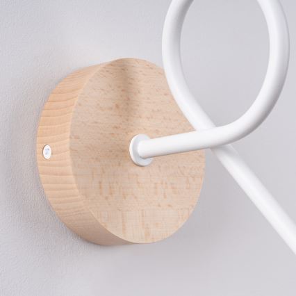 Wandleuchte EMBER 1xE27/15W/230V weiß/beige/Buche